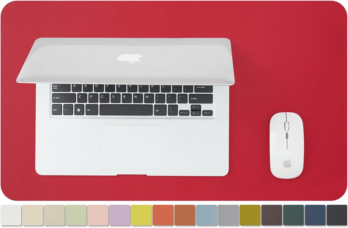 HOMIEAZICOZI Leather Desk Mat - Non-Slip PU Desk Pad for Office and Home - Desk Organization and Accessories - Ideal for Large Mouse Pad and Desk Mats on Top of Desks (Black,36''x 17'') (DPD-B-L)