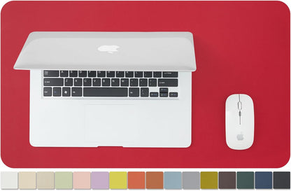 HOMIEAZICOZI Leather Desk Mat - Non-Slip PU Desk Pad for Office and Home - Desk Organization and Accessories - Ideal for Large Mouse Pad and Desk Mats on Top of Desks (Black,36''x 17'') (DPD-B-L)