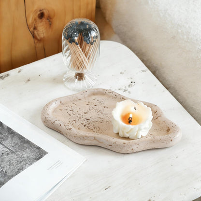 Jewelry Dish Trinket Tray for Women, Ring Dish Holder, Unique Cloud Shape Ceramic Plate Cute Things Vanity Aesthetic Room Decor Mother's Day Birthday (White)