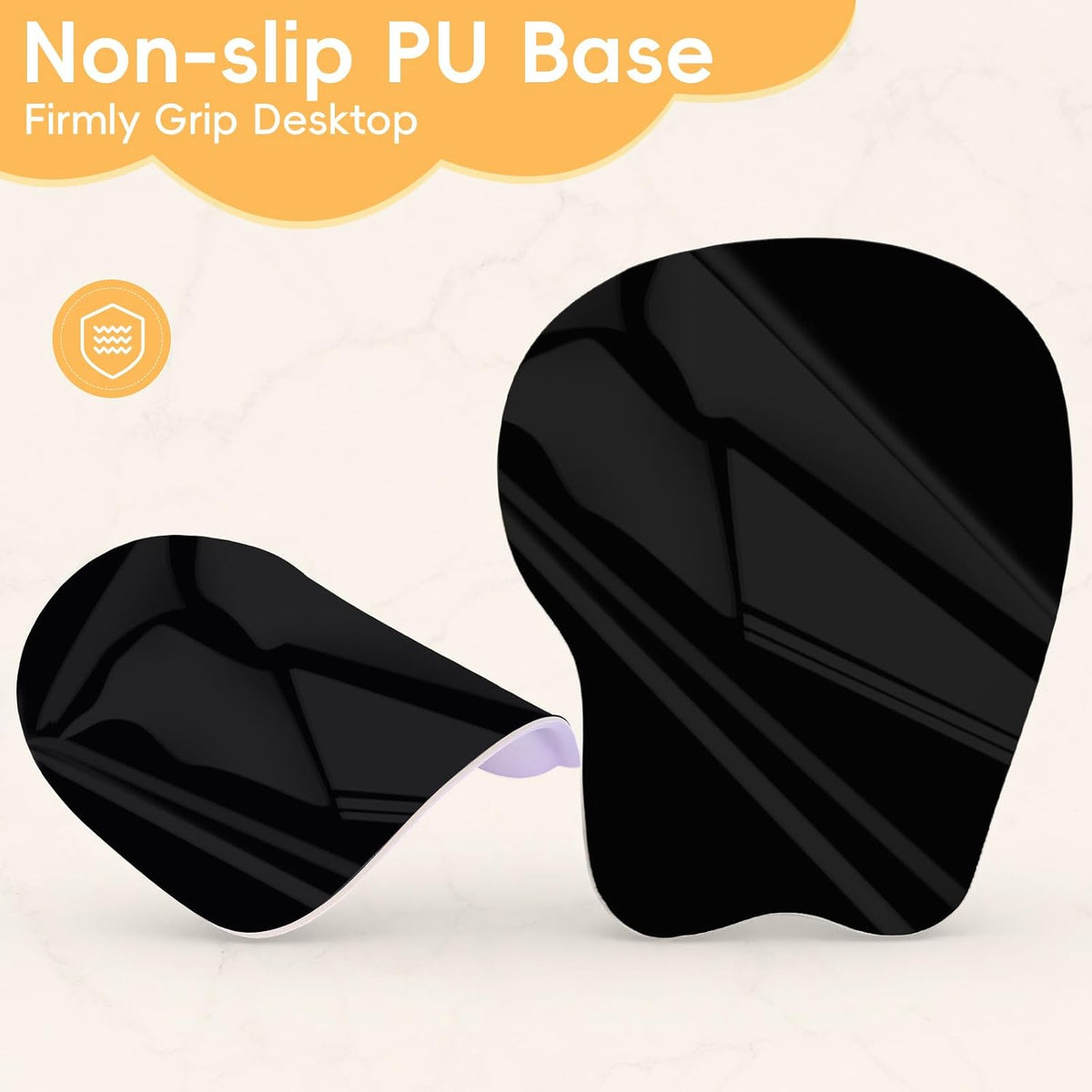 Wrist Support Mouse Pad Anti Slip Rubber Wrist Rest Mousepad 9in X 8in Small Desktop Notebook Mouse Mat for Working and Gaming (M-Pink Floral)