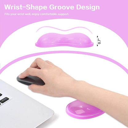 Gel Keyboard & Mouse Wrist Rest Set - Keyboard Wrist Rest Pad & Mouse Support for Office Gaming Pad Computer Laptop Ergonomic Comfortable Pain Relief- Blue Pad Set