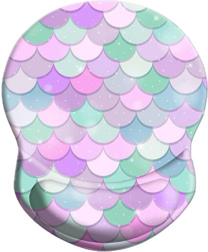 Wrist Support Mouse Pad Anti Slip Rubber Wrist Rest Mousepad 9in X 8in Small Desktop Notebook Mouse Mat for Working and Gaming (M-Pink Floral)