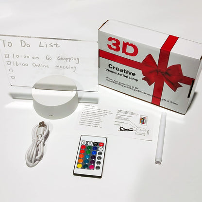 Acrylic Dry Erase Board 16 Colors Can Remote Control Light 7.3x5x0.2 Clear Desktop Note Memo Board, Includes Dry Erase Markers, Rewritable Night Light with Message Board, Soft Light Desk Lamp Gift