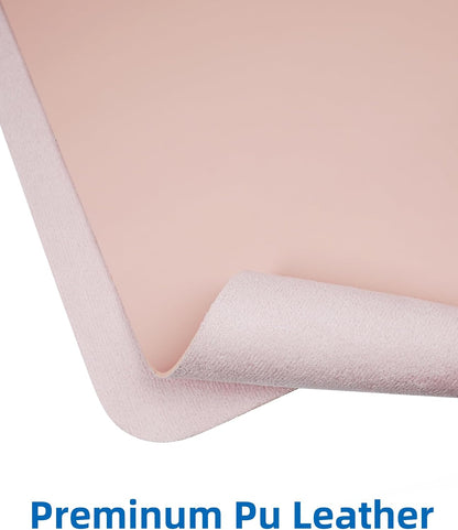 Large Desk pad mat,Mouse Pad,Office Desk Mat, Non-Slip PU Leather Desk Blotter,Large Desk pad,Waterproof Keyboard mat for Office/Home/Decor (Black,48" x 17")