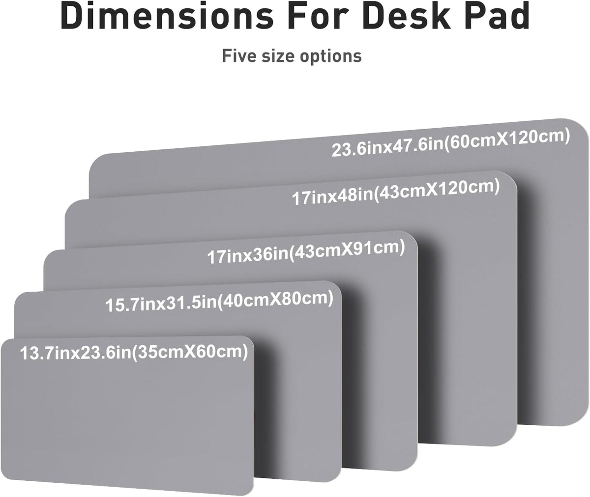 Aothia Leather Office Desk Pad Protector, Non-Slip PU Leather Desk Blotter, Waterproof Laptop Writing Mouse Pad for Office and Home, Black, 31.5" x 15.7" - Colors A