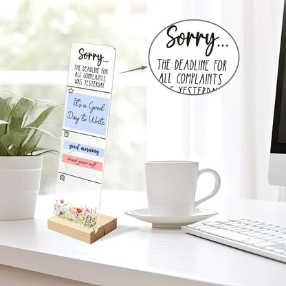 Note to Self Motivational Decor Sticky Note Holder, Mental Health Monitor Memo Board Decorations for School Counseling Office Therapy Desktop Art Decoration School Counselor, Therapist Office Gifts