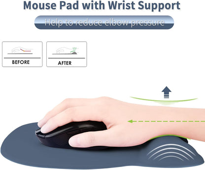 Ergonomic Mouse Pad with Wrist Rest, Memory Foam Support Mousepad