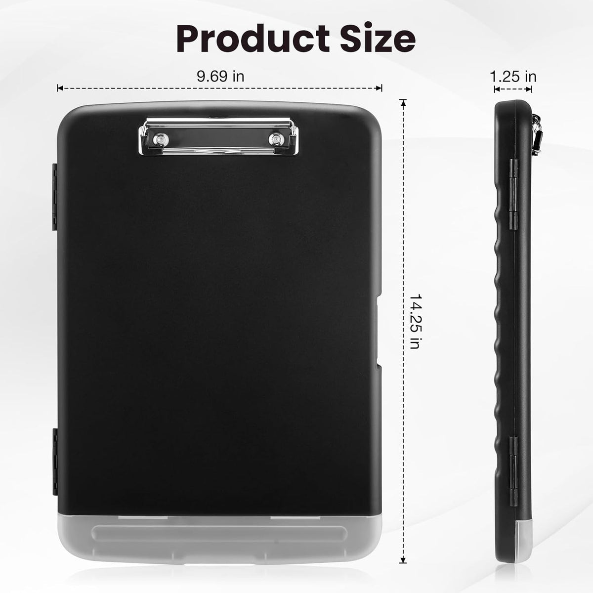 Clipboard with Storage, Clip Board 8.5 x 11 with Pen Holder, High Capacity Plastic Organization Case Box for Letter Legal A4 Size Paper, Nurses Teachers Must Haves, School & Office Supplies