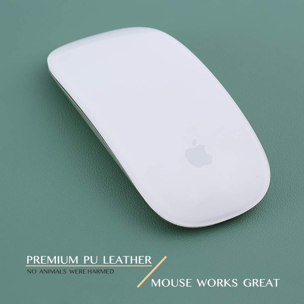 K KNODEL Large Office Leather Desk Mat, Mouse and Keyboard Pad, Computer and Laptop Mat, Desktop Protector and Cover, Writing Pad and Blotter (31.5"x15.7", Black)