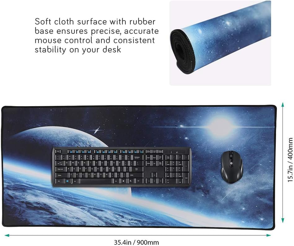 XXL Professional Large Mouse Pad & Computer Game Mouse Mat (35.4x15.7x0.1IN, Map) (90 * 40 Map)