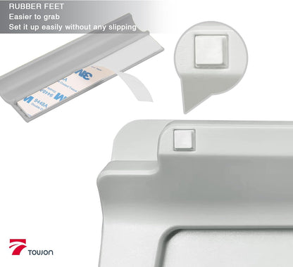 Small Glass Desktop Whiteboard Dry-Erase, Mini Pure Glass Whiteboard Stand