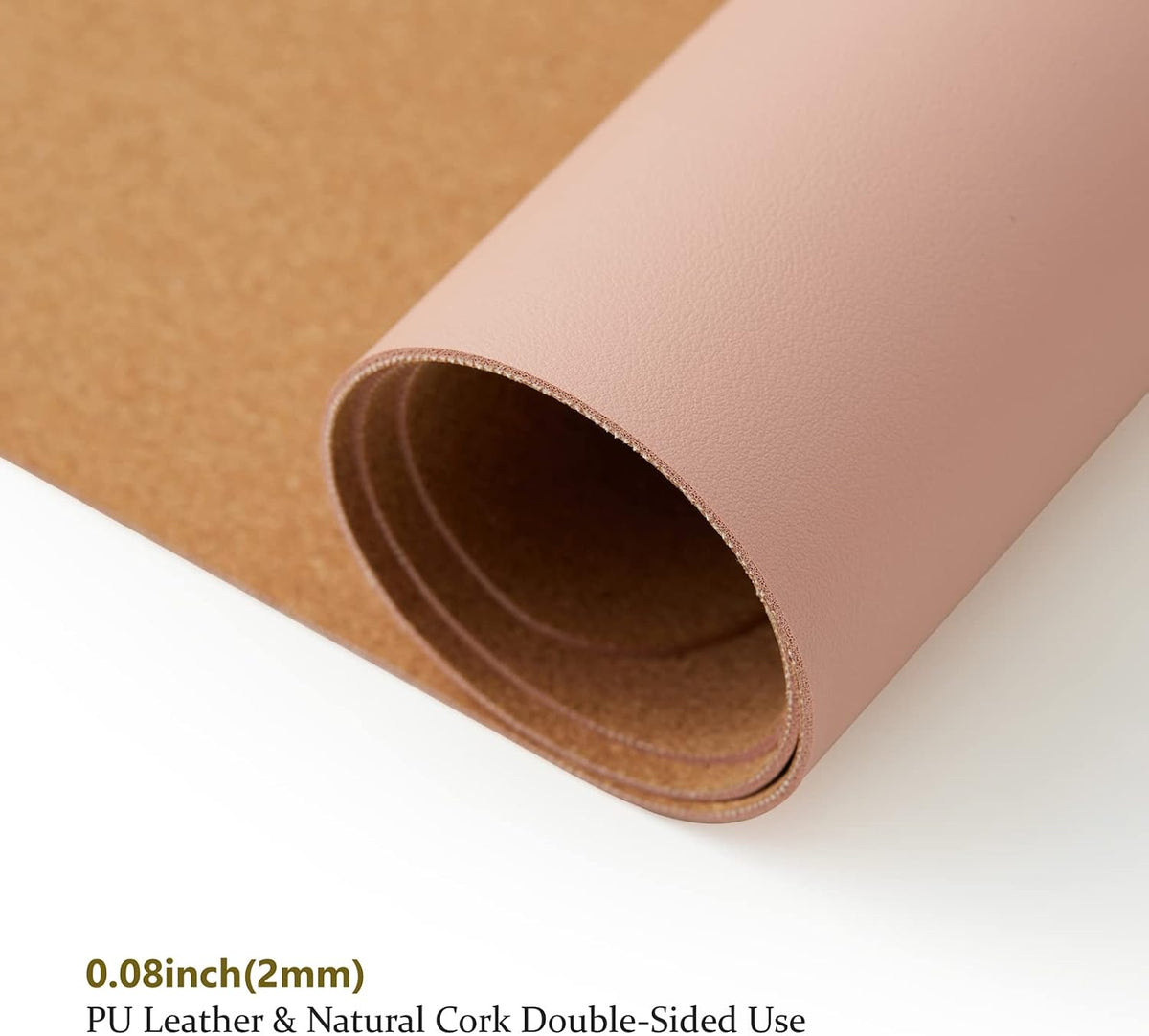 Large Cork Desk Mat - 47.2"x 17" Desk Pad for Office and Home - Ideal for Large Mouse Pad and Desk Mats on Top of Desks(Dark Green)