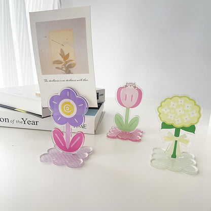 6 pcs Cute Flower Table Card Memo Holder Stand, Table Photo Display Clip Stand for Monmory Photo Picture Memo Cards Paper Note Postcards Wedding Number Card Display