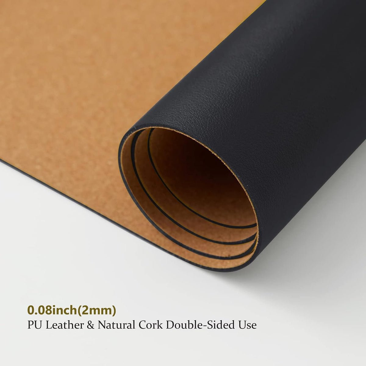 Large Cork Desk Mat - 47.2"x 17" Desk Pad for Office and Home - Ideal for Large Mouse Pad and Desk Mats on Top of Desks(Dark Green)