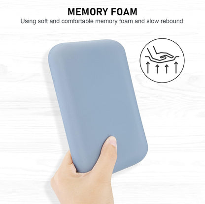 Leolee Elbow Rest Pads for Desk, Black Ergonomic Wrist Rest Arm Rest Pads | Memory Foam & Non-Slip Base, Armrest Cushion Support Pad Relieve Elbow and Wrist Pain for Computer, Office, 2 Packs