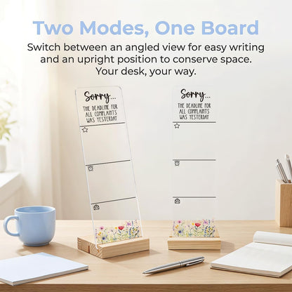 Note to Self Motivational Decor Sticky Note Holder, Mental Health Monitor Memo Board Decorations for School Counseling Office Therapy Desktop Art Decoration School Counselor, Therapist Office Gifts