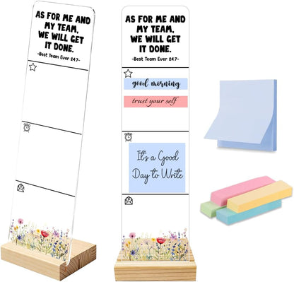 Note to Self Motivational Decor Sticky Note Holder, Mental Health Monitor Memo Board Decorations for School Counseling Office Therapy Desktop Art Decoration School Counselor, Therapist Office Gifts