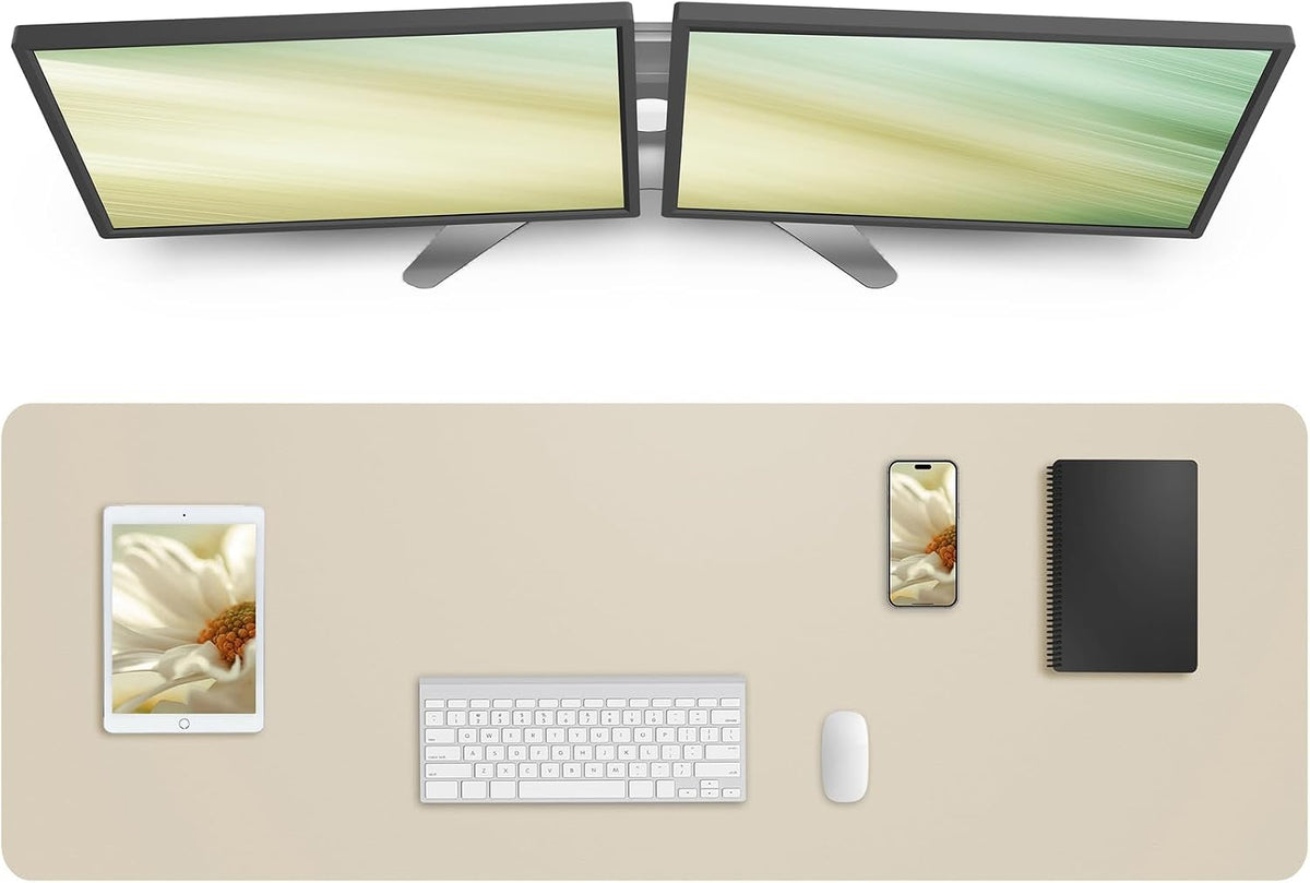 Large Desk pad mat,Mouse Pad,Office Desk Mat, Non-Slip PU Leather Desk Blotter,Large Desk pad,Waterproof Keyboard mat for Office/Home/Decor (Black,48" x 17")