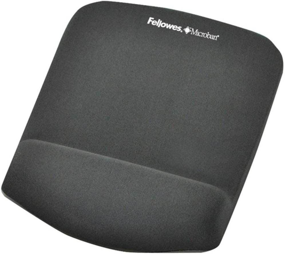 Fellowes PlushTouch Foam Mouse Pad Wrist Support with MICROBAN - Graphite (9252201)