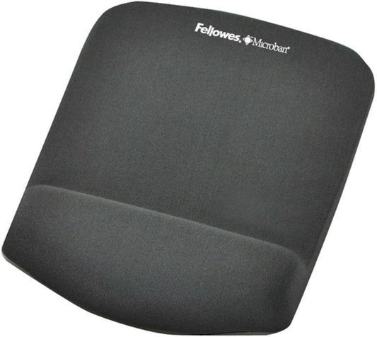 Fellowes PlushTouch Foam Mouse Pad Wrist Support with MICROBAN - Graphite (9252201)