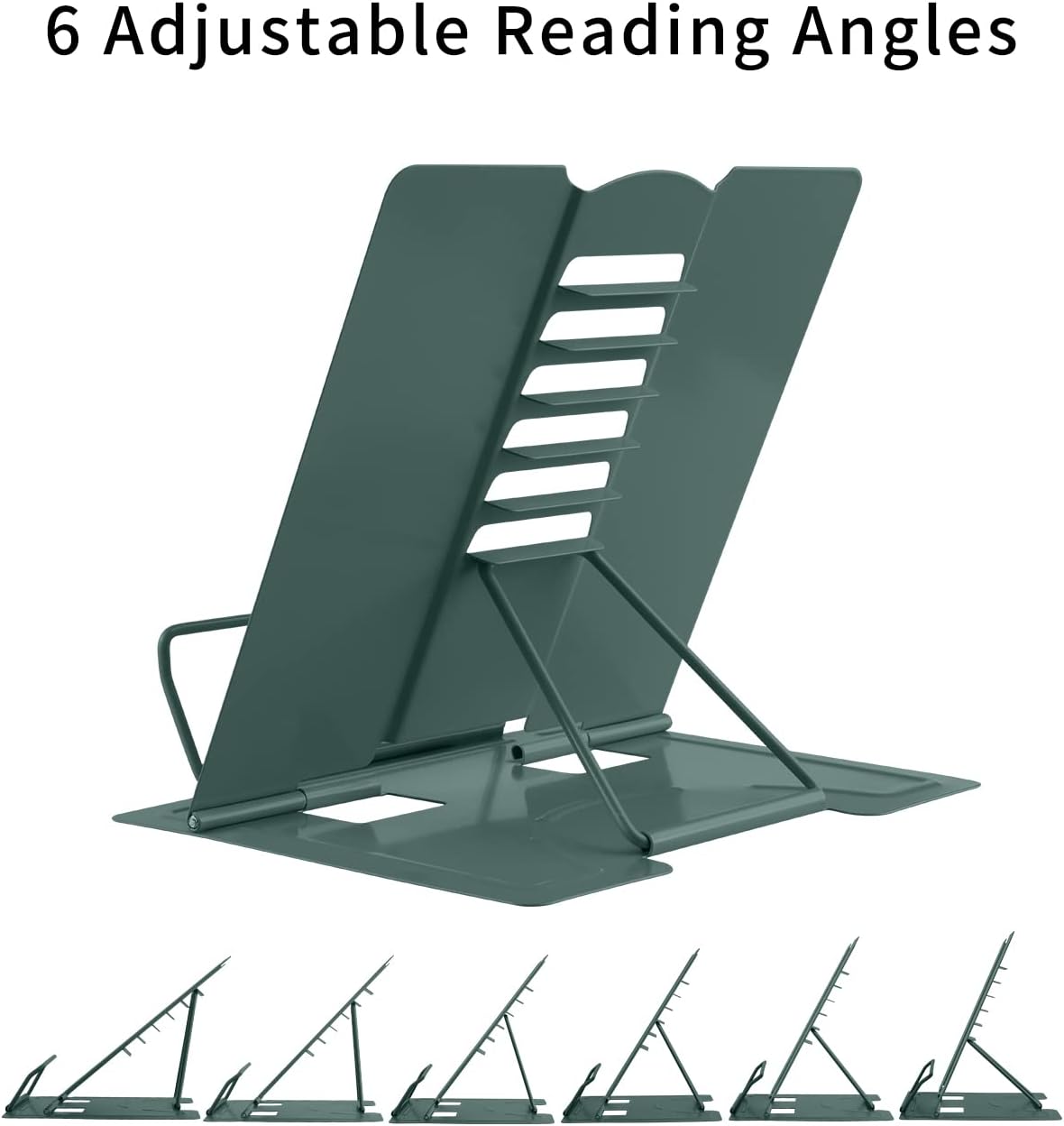 MSDADA Desk Book Stand Metal Reading Rest Book Holder Adjustable