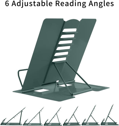 MSDADA Desk Book Stand Metal Reading Rest Book Holder Adjustable