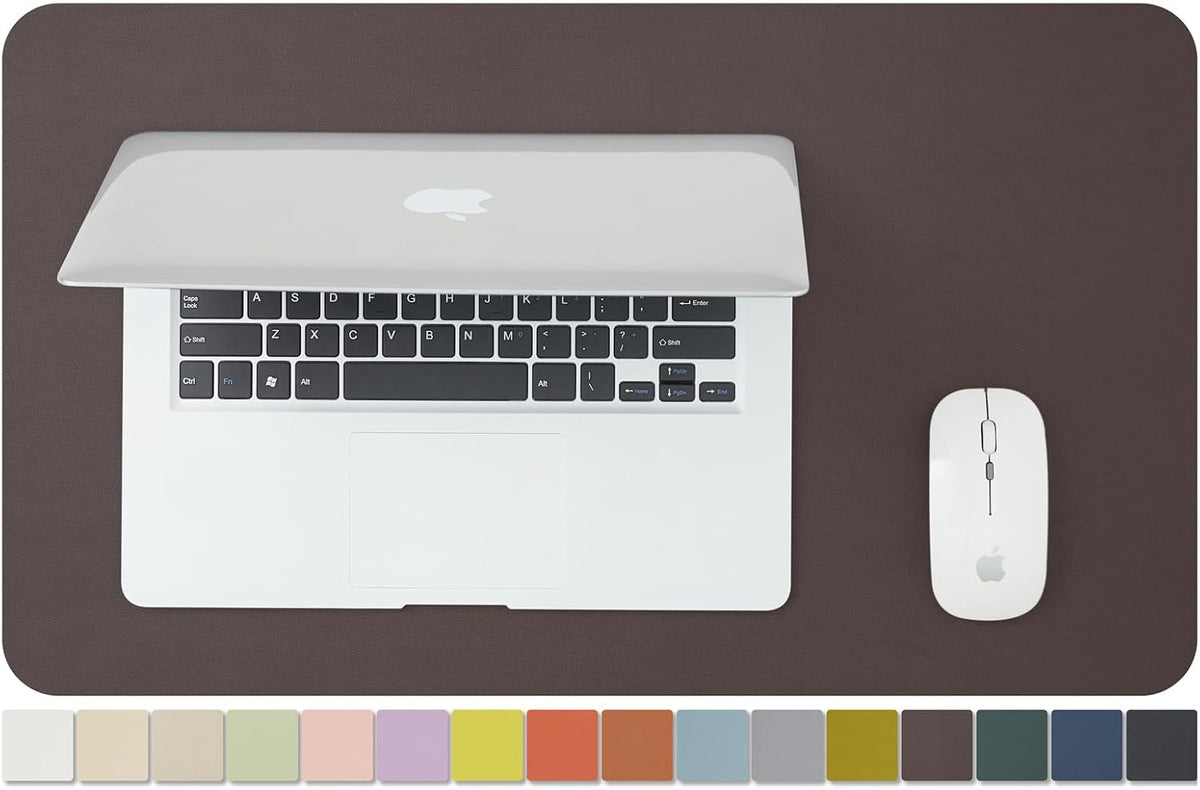 HOMIEAZICOZI Leather Desk Mat - Non-Slip PU Desk Pad for Office and Home - Desk Organization and Accessories - Ideal for Large Mouse Pad and Desk Mats on Top of Desks (Black,36''x 17'') (DPD-B-L)