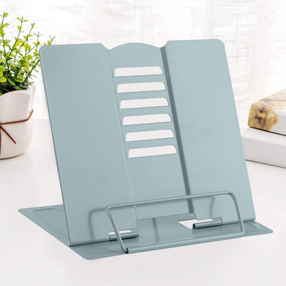 MSDADA Desk Book Stand Metal Reading Rest Book Holder Adjustable