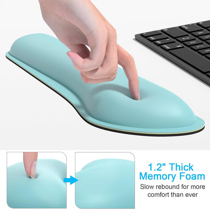 Mouse Wrist Rest, Ergonomic Memory Foam Mouse Wrist for Computer Desk Mats Support, PU Leather Hand Rest Pad Cushion for Gaming, Laptop, Men, Women, Pain Relief & Easy Typing, Black