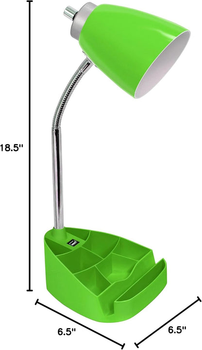 Limelights LD1056-BLK Desk Lamp Organizer with iPad Tablet Book Stand and USB Charging Port, Black