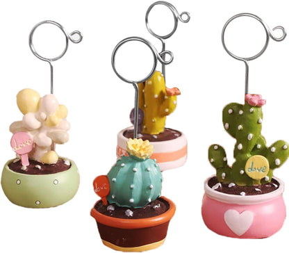 6 pcs Cute Flower Table Card Memo Holder Stand, Table Photo Display Clip Stand for Monmory Photo Picture Memo Cards Paper Note Postcards Wedding Number Card Display