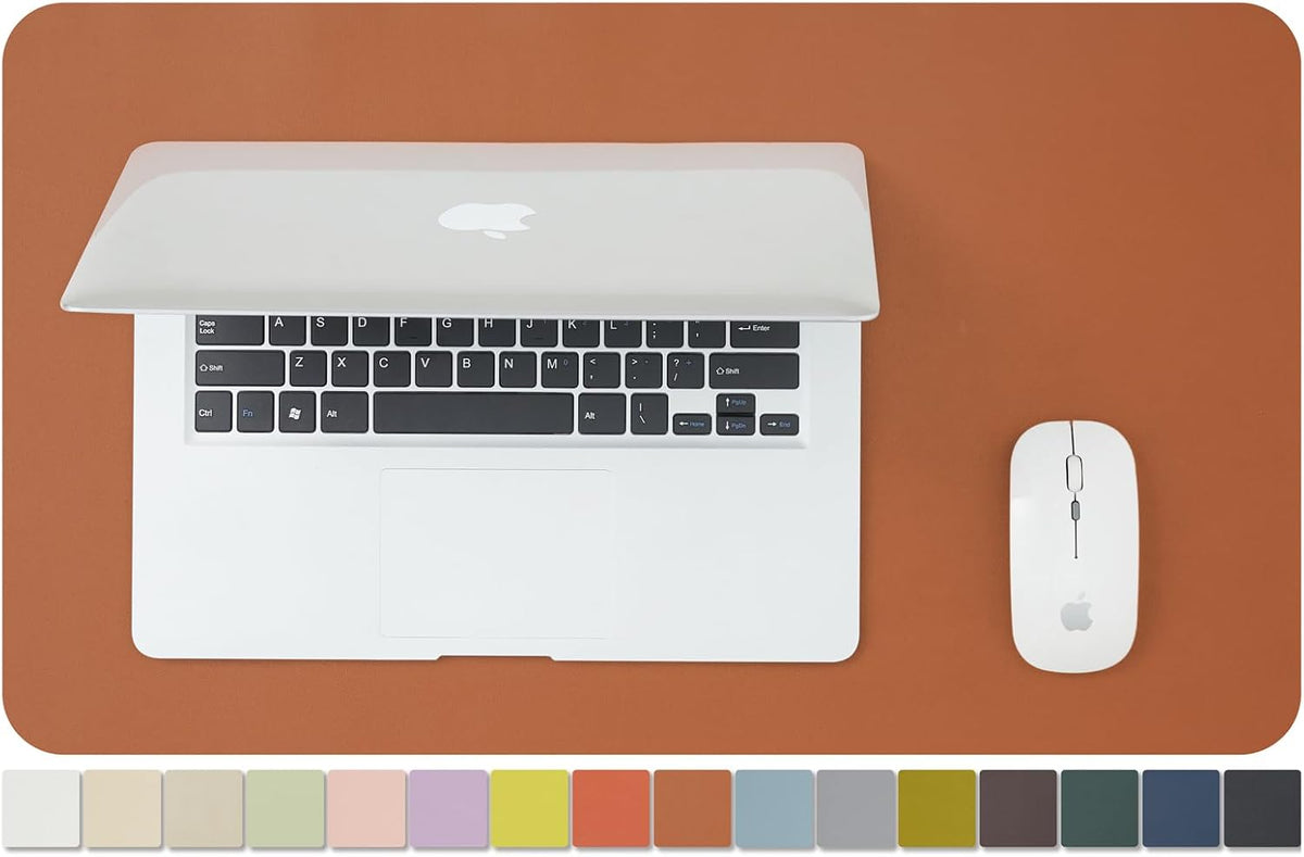 HOMIEAZICOZI Leather Desk Mat - Non-Slip PU Desk Pad for Office and Home - Desk Organization and Accessories - Ideal for Large Mouse Pad and Desk Mats on Top of Desks (Black,36''x 17'') (DPD-B-L)