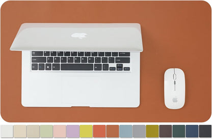 HOMIEAZICOZI Leather Desk Mat - Non-Slip PU Desk Pad for Office and Home - Desk Organization and Accessories - Ideal for Large Mouse Pad and Desk Mats on Top of Desks (Black,36''x 17'') (DPD-B-L)