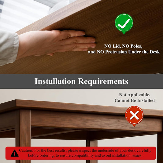 Under Desk Storage Drawer, Under Table Slide Out Self-Adhesive Organization, Translucent Black Medium