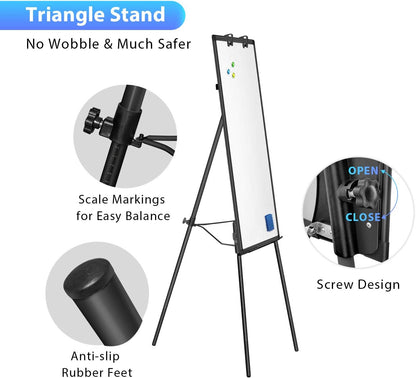 Easel Whiteboard 36 x 24 in, Stand Tripod with Height Adjustable