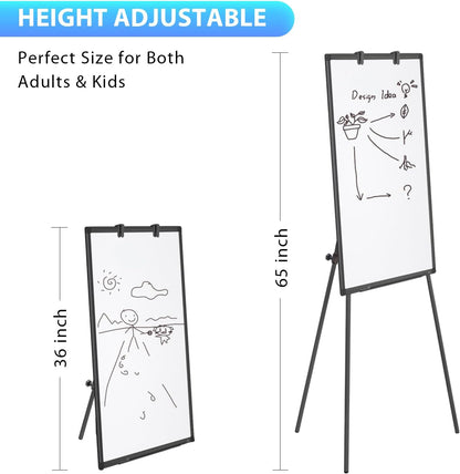 Easel Whiteboard 36 x 24 in, Stand Tripod with Height Adjustable