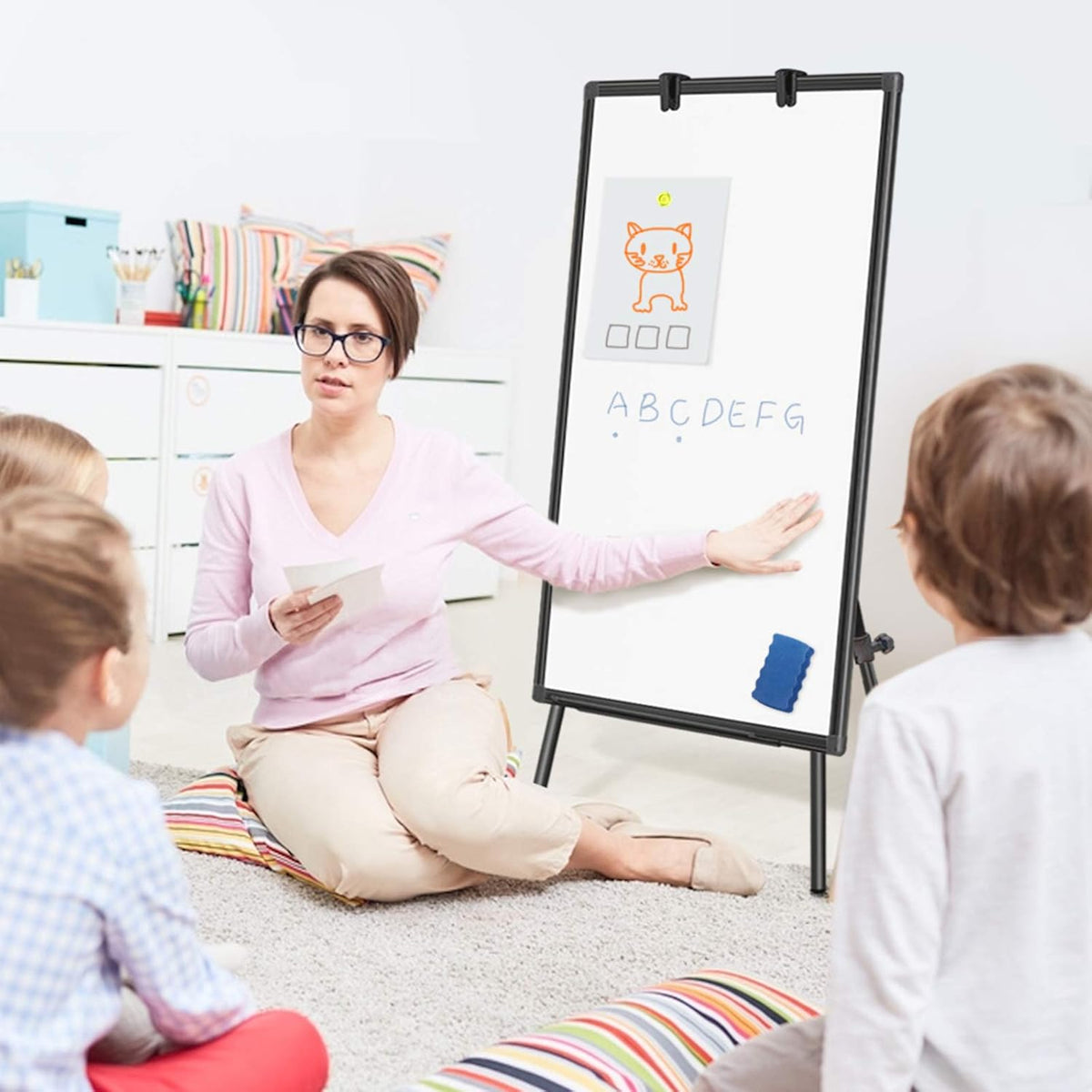Easel Whiteboard 36 x 24 in, Stand Tripod with Height Adjustable