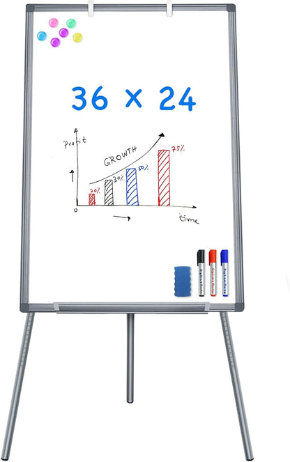 Easel Whiteboard 36 x 24 in, Stand Tripod with Height Adjustable