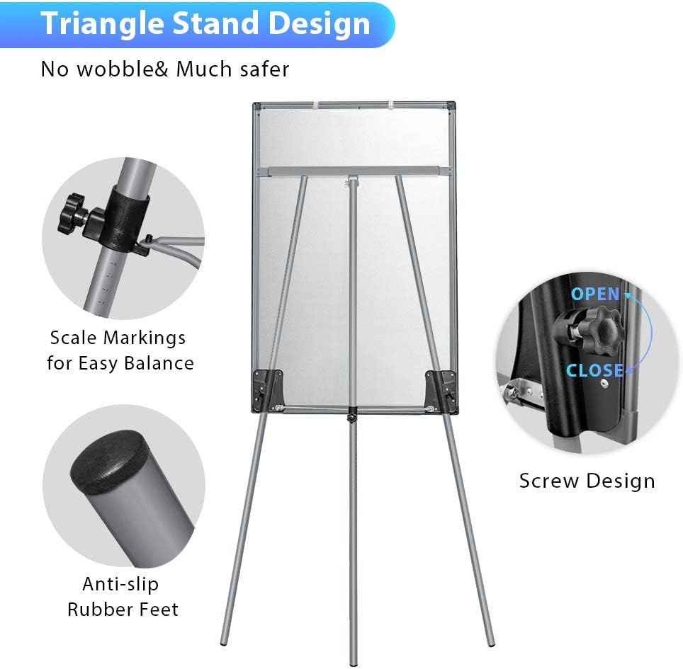 Easel Whiteboard 36 x 24 in, Stand Tripod with Height Adjustable