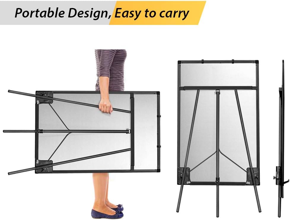 Easel Whiteboard 36 x 24 in, Stand Tripod with Height Adjustable