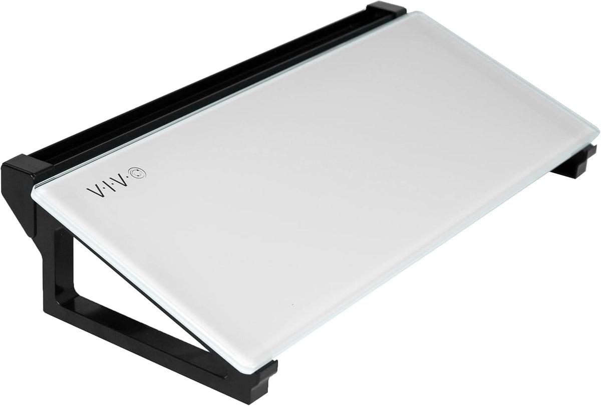 White Glass 16 x 7 in Dry Erase Board with Open Storage, DESK-WB16D