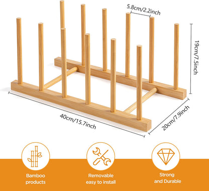 Desk File Organizer 1 Pack Bamboo 5 Section Vertical File Sorter