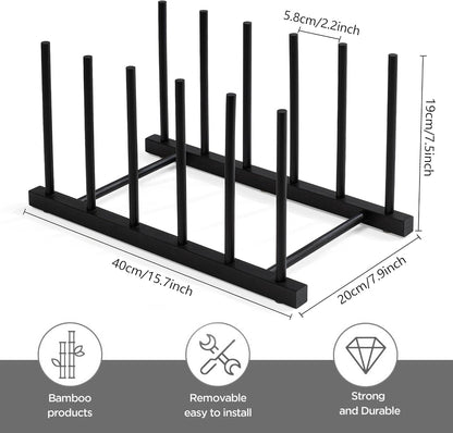 Desk File Organizer 1 Pack Bamboo 5 Section Vertical File Sorter