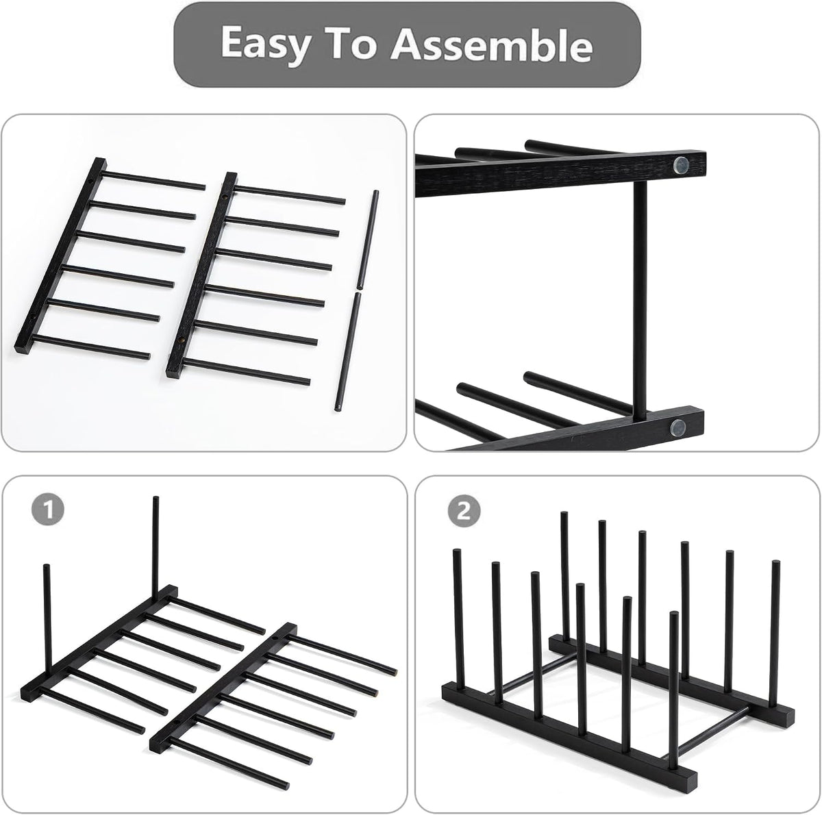 Desk File Organizer 1 Pack Bamboo 5 Section Vertical File Sorter