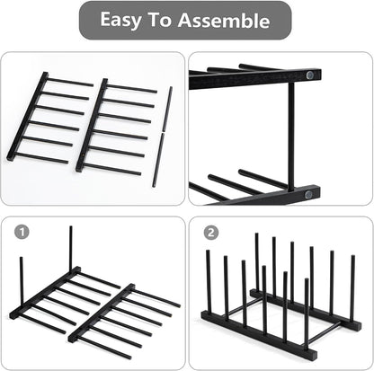 Desk File Organizer 1 Pack Bamboo 5 Section Vertical File Sorter