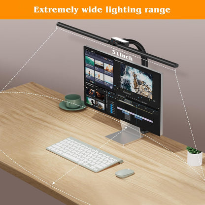 LED Desk Lamp for Home Office, Double Head 24W with Base, Architect Light 5 Lighting Brightness Flexible Gooseneck Table Reading Study, Black