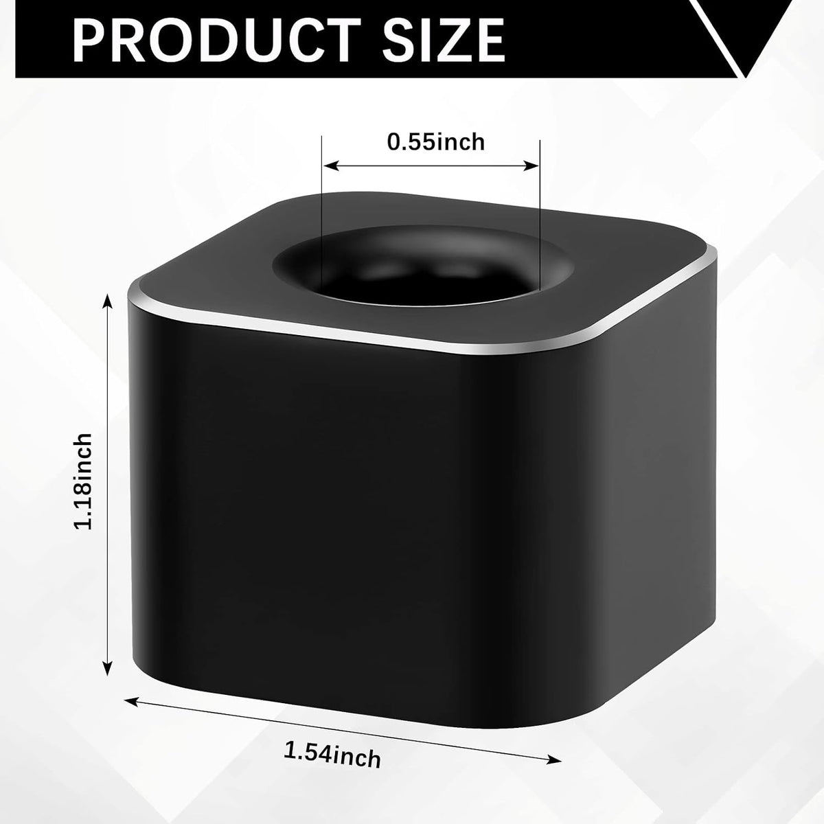 2 Pieces Single Pen Holder Metal Pen Stand Square Base Aluminum Student Desk Organizer for Desk Desktop Toothbrush Stand Holder Display for Home Office Students Teachers
