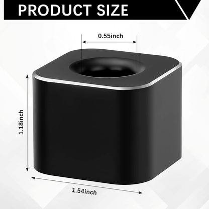 2 Pieces Single Pen Holder Metal Pen Stand Square Base Aluminum Student Desk Organizer for Desk Desktop Toothbrush Stand Holder Display for Home Office Students Teachers