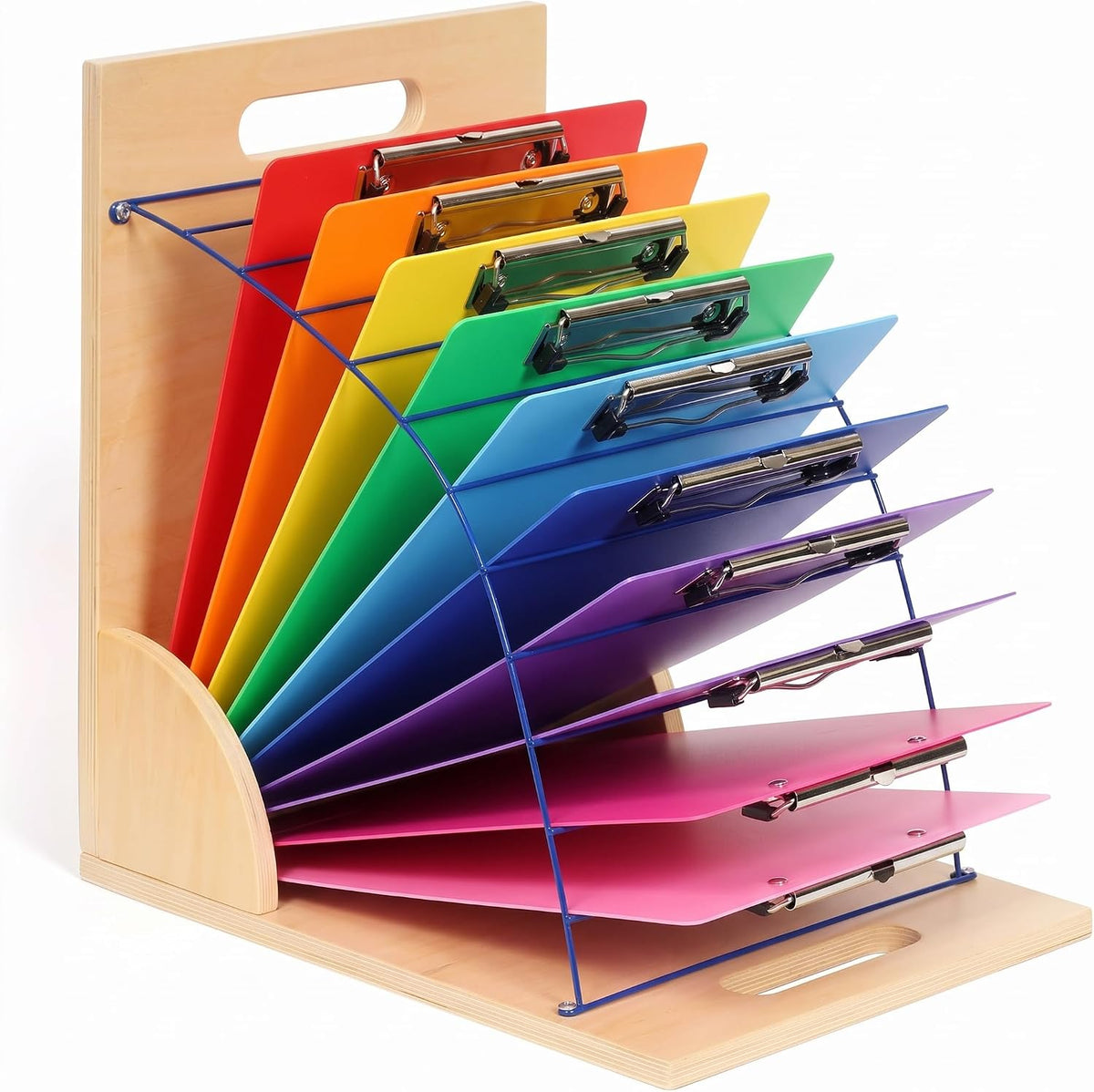Clipboard Holder, Wooden Large Capacity Desktop Organizer,Desk Organizer