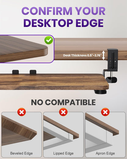 Ergonomic Keyboard Tray Under Desk, 25.6x11.8 Inch Board, Black
